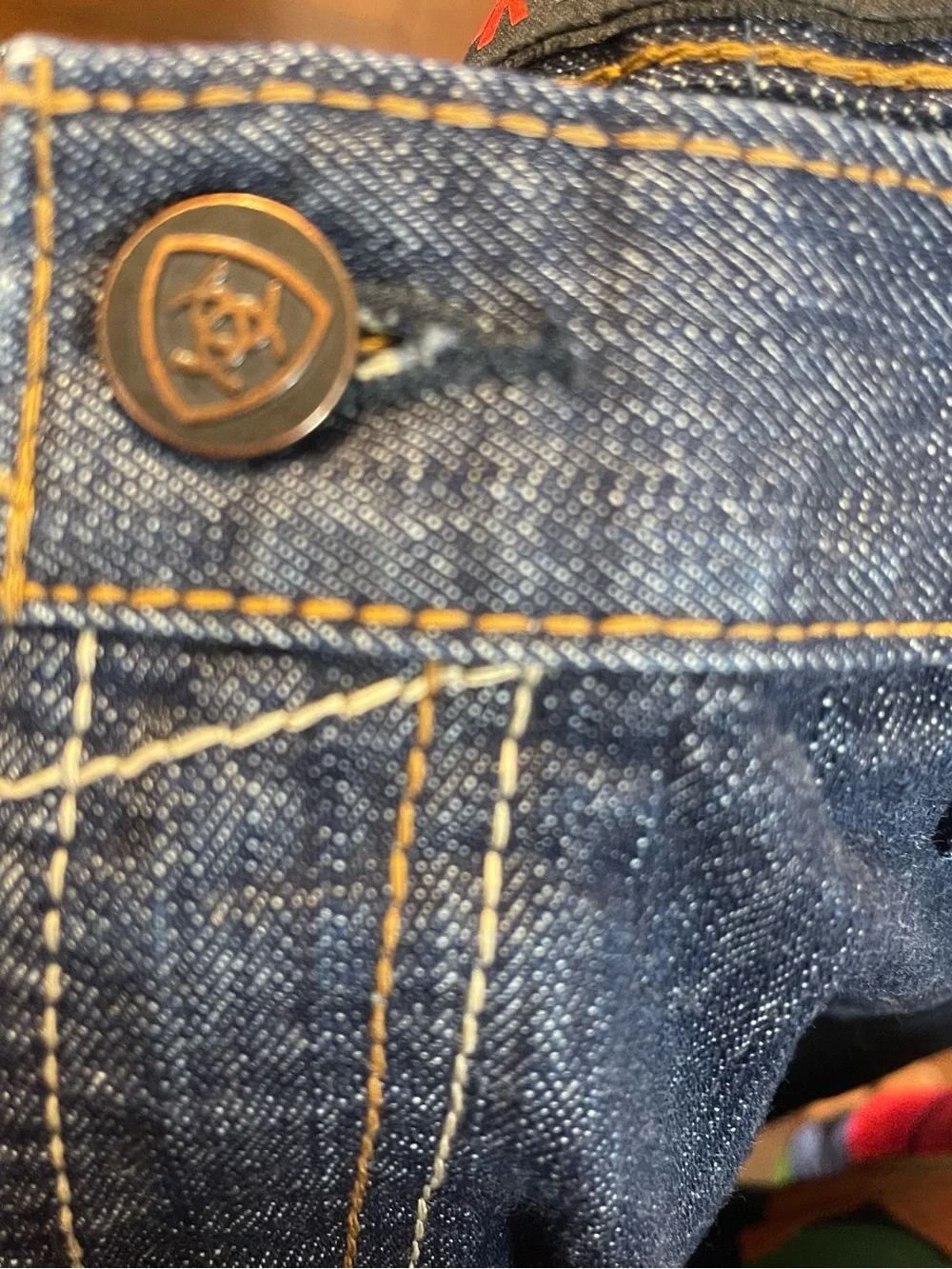 Ariat Men's Bootcut Jeans in Dark Blue Denim